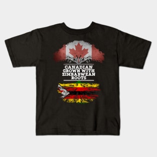 Canadian Grown With Zimbabwean Roots - Gift for Zimbabwean With Roots From Zimbabwe Kids T-Shirt